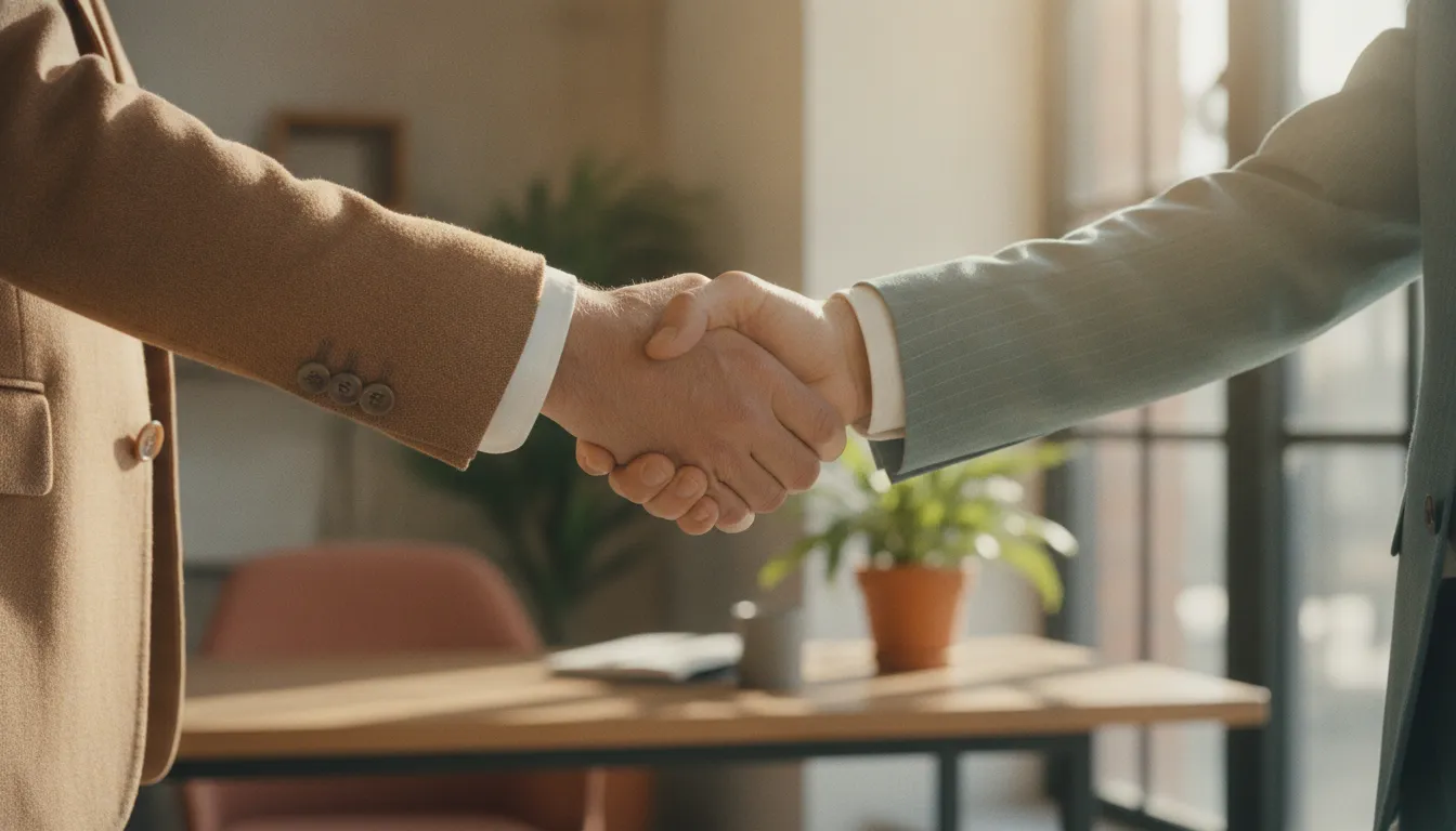 An acquirer and seller agreeing to continue a conversation